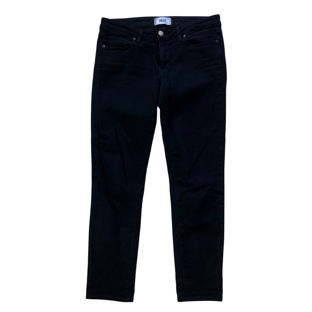 Paige Skyline Skinny Jeans Black Size 28 Sleek Y2K Streetwear